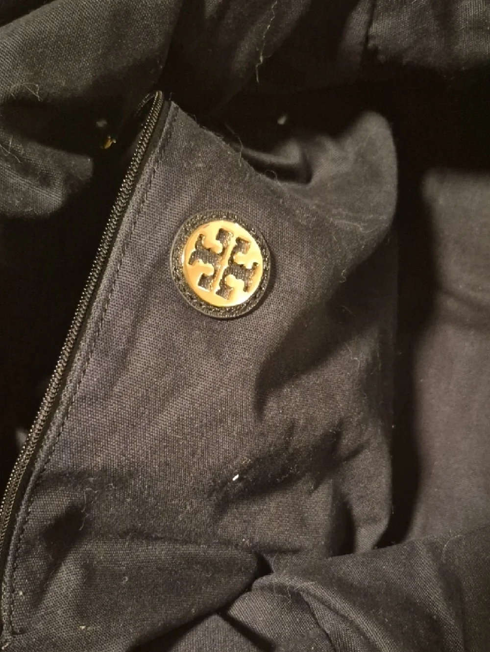 Tory Burch Black Duffel with Navy Trim